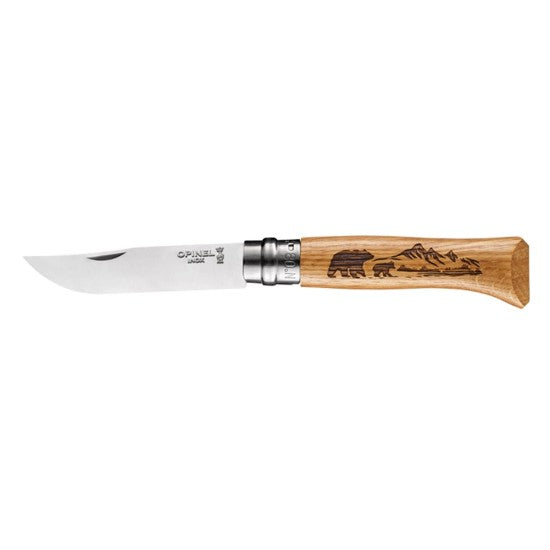 Opinel Coff N08 Animalia Oak