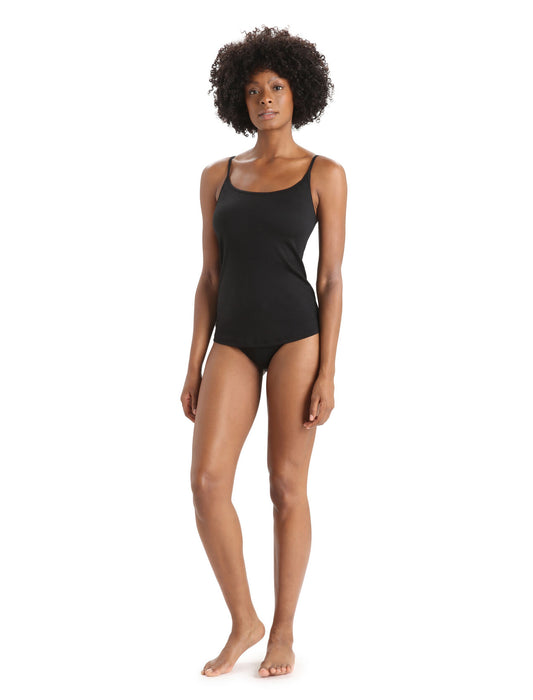 Icebreaker Merino Siren Bra Cami Singlet  Black Dam - Underkläder Dam