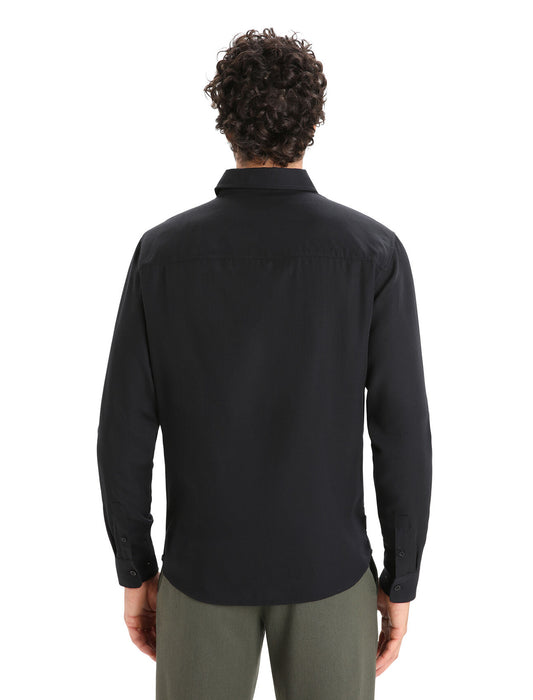 Icebreaker Merino Steveston Long Sleeve Shirt  Black Herr - T-shirts & Linnen