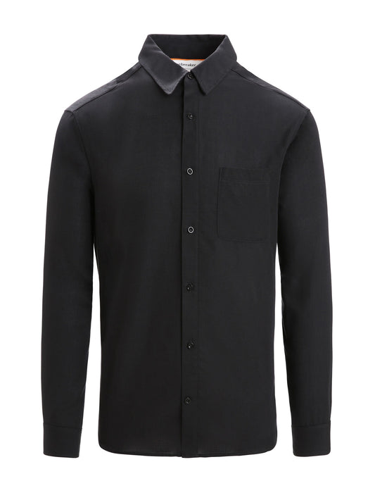 Icebreaker Merino Steveston Long Sleeve Shirt  Black Herr - T-shirts & Linnen