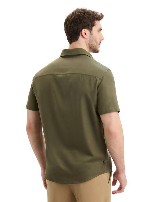 Icebreaker Merino Steveston Short Sleeve Shirt Loden Herr - T-shirts & Linnen