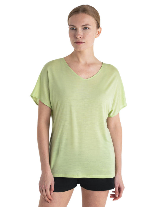 Icebreaker Merino Blend Drayden Reversible Top  Glazen Dam - T-shirts & Linnen Dam