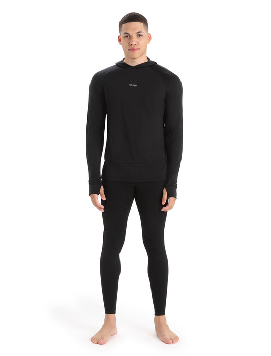 Icebreaker 125 Cool-Lite™ Merino Blend Sphere Long Sleeve Hoodie Black Herr - Tröjor