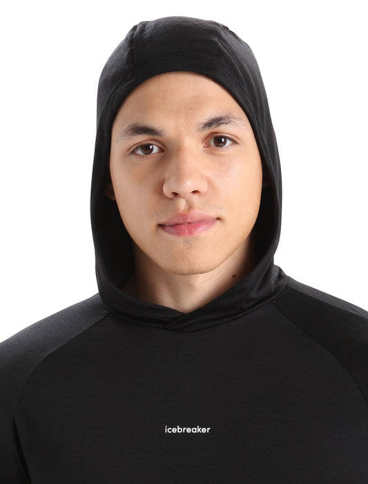 Icebreaker 125 Cool-Lite™ Merino Blend Sphere Long Sleeve Hoodie Black Herr - Tröjor