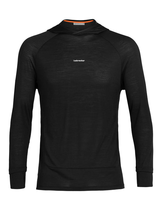 Icebreaker 125 Cool-Lite™ Merino Blend Sphere Long Sleeve Hoodie Black Herr - Tröjor