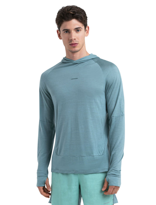 Icebreaker 125 Cool-Lite™ Merino Blend Sphere Long Sleeve Hoodie Cloud Ray Herr - Tröjor