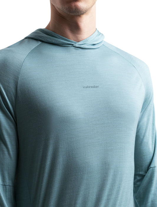 Icebreaker 125 Cool-Lite™ Merino Blend Sphere Long Sleeve Hoodie Cloud Ray Herr - Tröjor