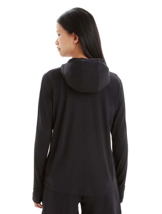 Icebreaker 125 Cool-Lite™ Merino Blend Sphere Long Sleeve Hoodie  Black Dam - Tröjor Dam