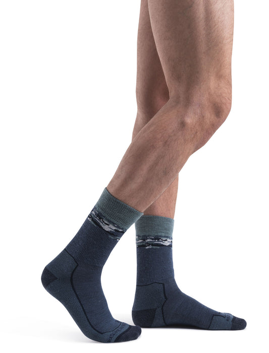 Icebreaker Merino Hike+ Medium Crew Socks Sedimentary Dawn/Graphite/Cloud Ray Herr - Strumpor