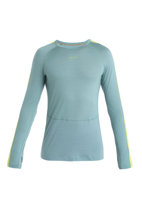 Icebreaker 125 ZoneKnit™ Merino Blend Long Sleeve Crewe Thermal Top Cloud Ray/Hyper Herr - Underställ