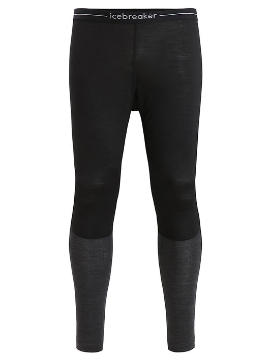 Icebreaker 125 ZoneKnit™ Merino Blend Thermal Leggings Black/Jet Heather Herr - Underställ