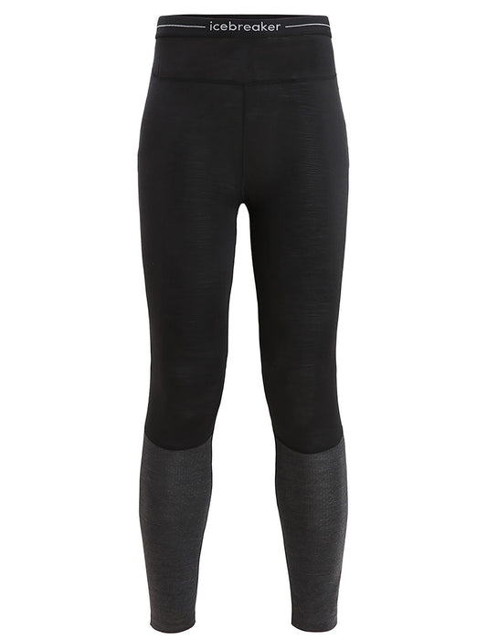 Icebreaker 125 ZoneKnit™ Merino Blend Thermal Leggings  Black/Jet Heather Dam - Underställ Dam