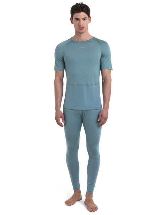 Icebreaker 125 ZoneKnit™ Merino Blend Short Sleeve Crewe Thermal Top  Cloud Ray/Hyper Herr - Underställ