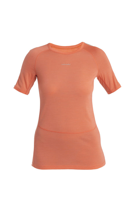 Icebreaker 125 ZoneKnit™ Merino Blend Short Sleeve Crewe Thermal Top  Tang/Praline Dam - Underställ Dam