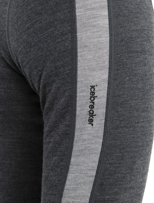 Icebreaker 200 ZoneKnit™ Merino Long Sleeve Half Zip Thermal Top Jet Heather/Black Herr - Underställ