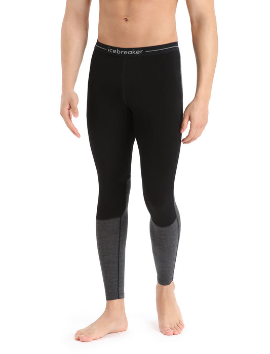 Icebreaker 200 ZoneKnit™ Merino Thermal Leggings  Black/Jet Heather Herr - Underställ