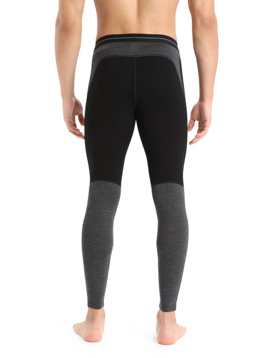 Icebreaker 200 ZoneKnit™ Merino Thermal Leggings  Black/Jet Heather Herr - Underställ