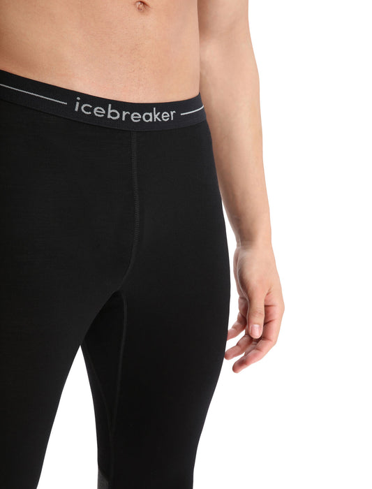 Icebreaker 200 ZoneKnit™ Merino Thermal Leggings  Black/Jet Heather Herr - Underställ