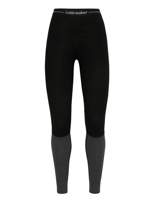 Icebreaker 200 ZoneKnit™ Merino Thermal Leggings  Black/Jet Heather Dam - Underställ Dam