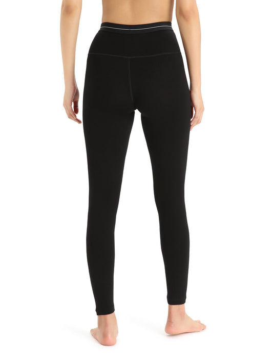 Icebreaker Merino 260 Tech High Rise Thermal Leggings  Black Dam - Underställ Dam