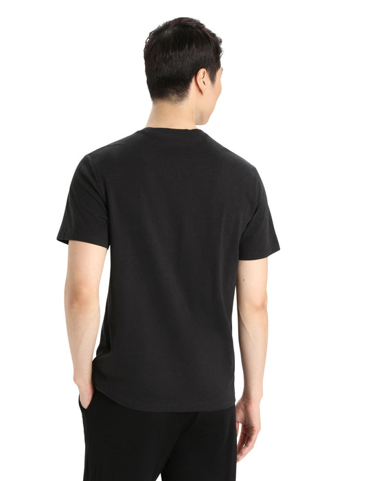 Icebreaker Merino Blend Central T-Shirt Black Herr - T-shirts & Linnen