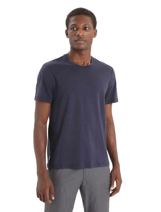 Icebreaker Merino Blend Central T-Shirt Midnight Navy Herr - T-shirts & Linnen