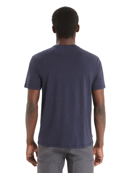 Icebreaker Merino Blend Central T-Shirt Midnight Navy Herr - T-shirts & Linnen