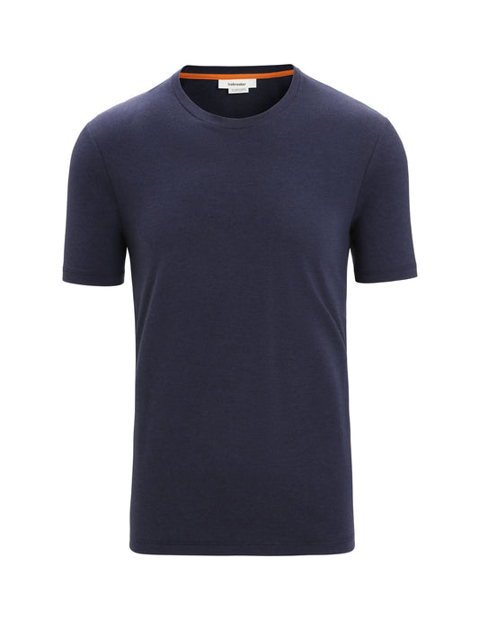 Icebreaker Merino Blend Central T-Shirt Midnight Navy Herr - T-shirts & Linnen