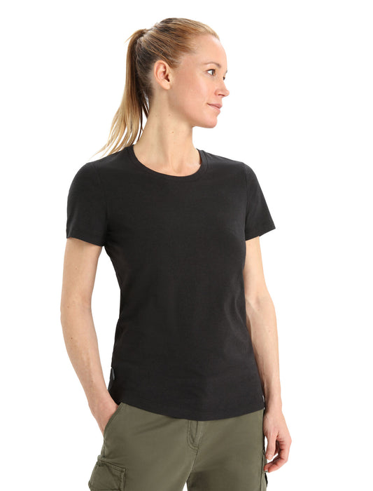 Icebreaker Merino Blend Central Classic T-Shirt  Black Dam - T-shirts & Linnen Dam