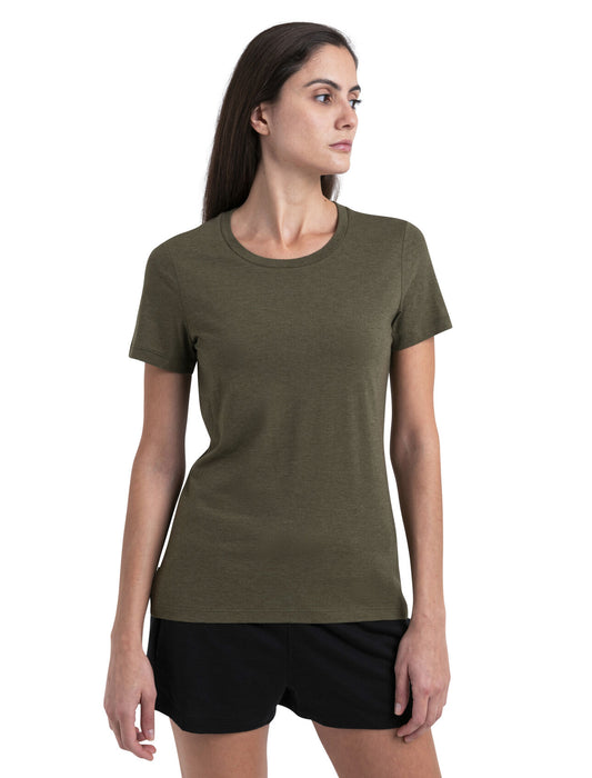 Icebreaker Merino Blend Central Classic T-Shirt  Loden Dam - T-shirts & Linnen Dam