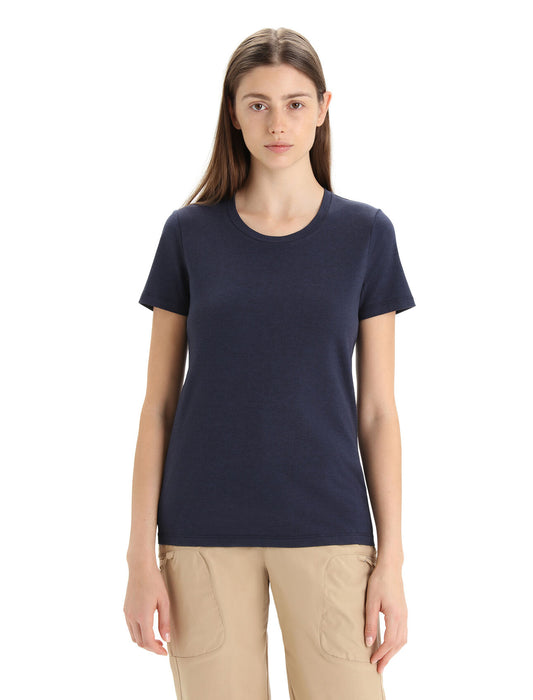 Icebreaker Merino Blend Central Classic T-Shirt  Midnight Navy Dam - T-shirts & Linnen Dam