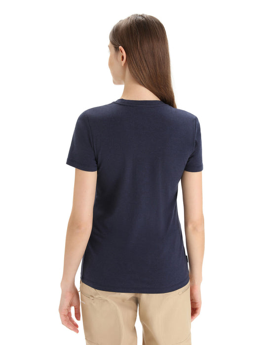 Icebreaker Merino Blend Central Classic T-Shirt  Midnight Navy Dam - T-shirts & Linnen Dam