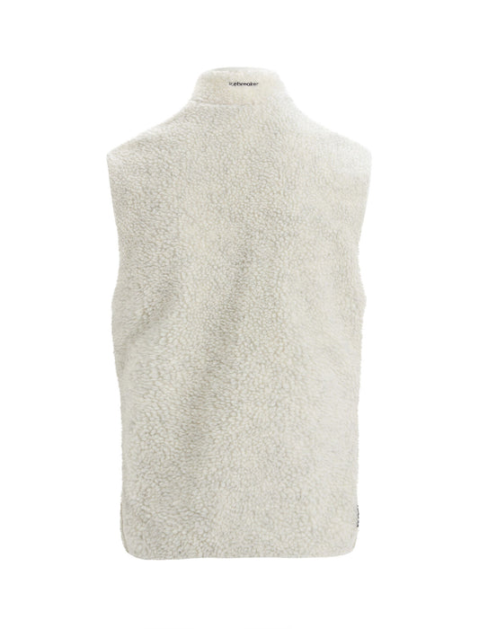 Icebreaker RealFleece™ Merino High Pile Vest  Ecru Heather/Snow Herr - Västar