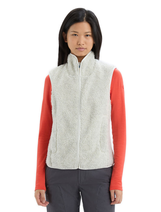 Icebreaker RealFleece™ Merino High Pile Vest  Ecru Heather Dam - Västar Dam