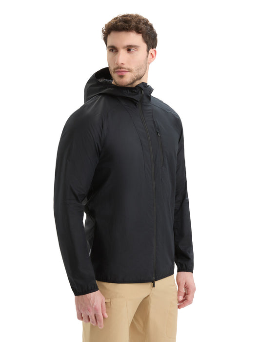 Icebreaker Shell+™ Merino Blend Cotton Windbreaker  Black Herr - Jackor