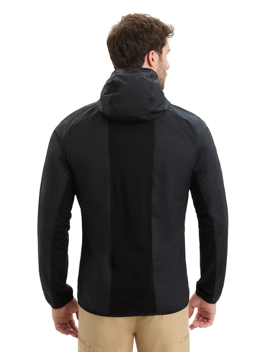 Icebreaker Shell+™ Merino Blend Cotton Windbreaker  Black Herr - Jackor