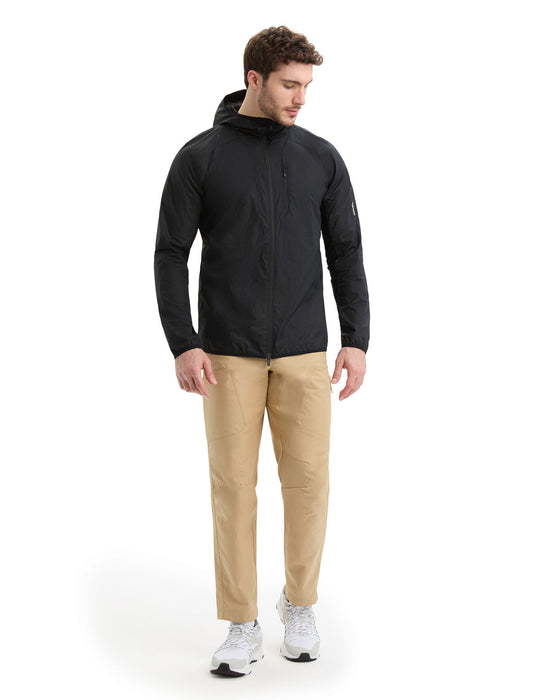 Icebreaker Shell+™ Merino Blend Cotton Windbreaker  Black Herr - Jackor