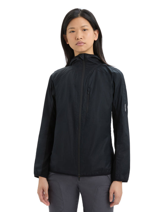 Icebreaker Shell+™ Merino Blend Cotton Windbreaker  Black Dam - Jackor Dam