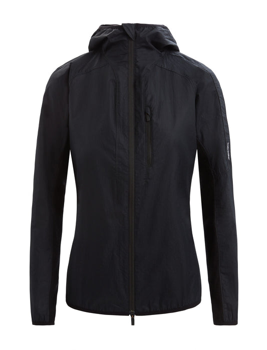 Icebreaker Shell+™ Merino Blend Cotton Windbreaker  Black Dam - Jackor Dam