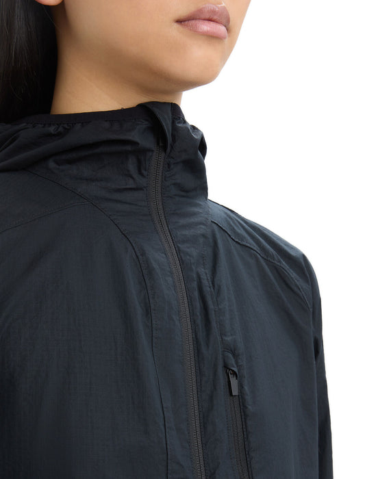 Icebreaker Shell+™ Merino Blend Cotton Windbreaker  Black Dam - Jackor Dam