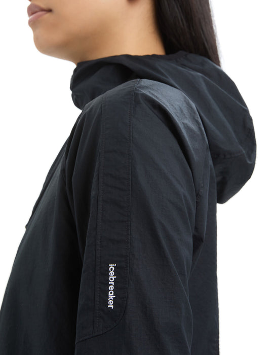 Icebreaker Shell+™ Merino Blend Cotton Windbreaker  Black Dam - Jackor Dam