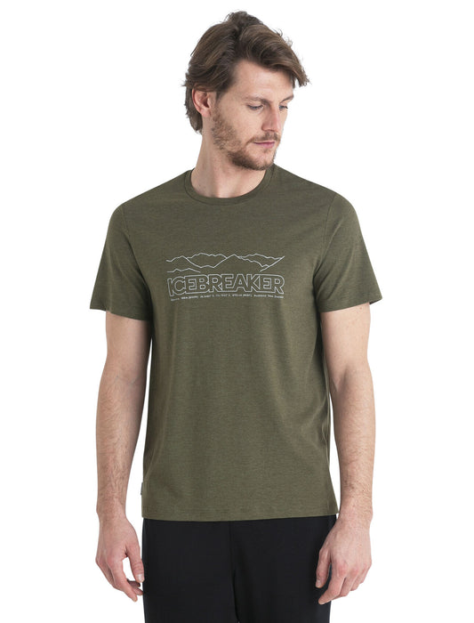 Icebreaker Merino Blend Central T-Shirt Icebreaker Story Loden Herr - T-shirts & Linnen