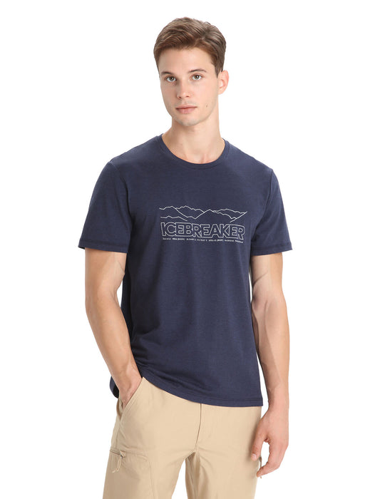 Icebreaker Merino Blend Central T-Shirt Icebreaker Story Midnight Navy Herr - T-shirts & Linnen