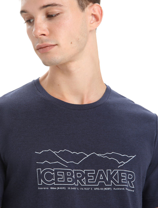 Icebreaker Merino Blend Central T-Shirt Icebreaker Story Midnight Navy Herr - T-shirts & Linnen