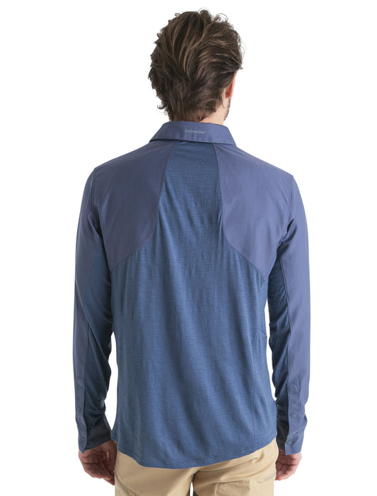 Icebreaker Merino Hike Long Sleeve Top Dawn Herr - Skjortor