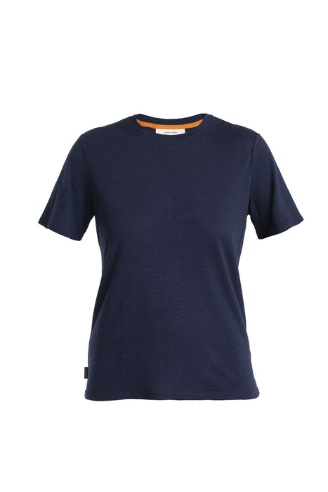 Icebreaker Merino Linen Short Sleeve T-Shirt  Midnight Navy Dam - T-shirts & Linnen Dam