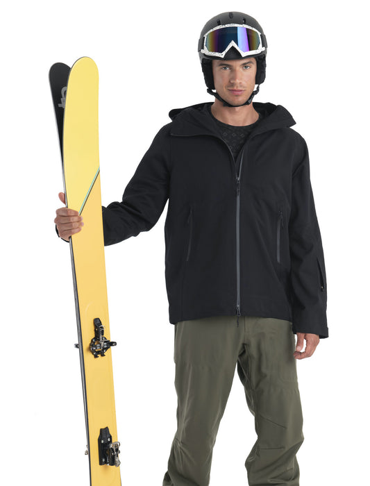 Icebreaker Shell+™ Merino Peak Hooded Jacket Black Herr - Jackor