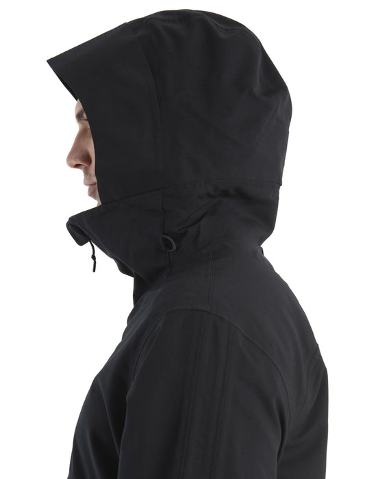 Icebreaker Shell+™ Merino Peak Hooded Jacket Black Herr - Jackor