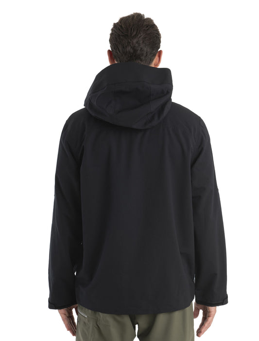 Icebreaker Shell+™ Merino Peak Hooded Jacket Black Herr - Jackor