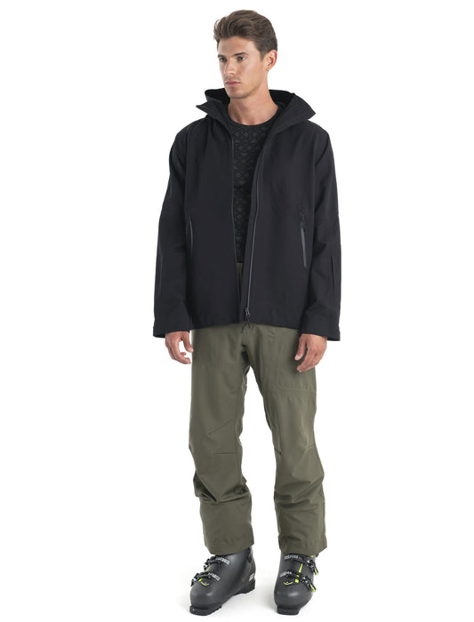 Icebreaker Shell+™ Merino Peak Hooded Jacket Black Herr - Jackor